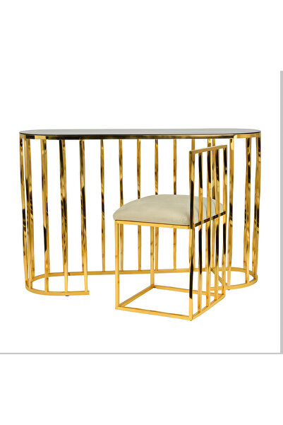 Moora Console with Chair / Gold / Silver / Baroque / Classic