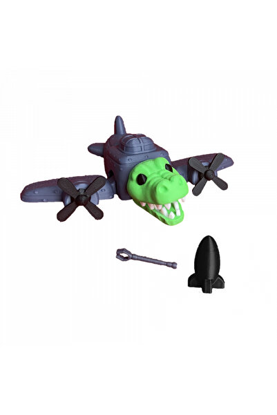 Zigluti Bombardilo Crocodilo - Italian BrainRot - 3D articulated toy, Plastic