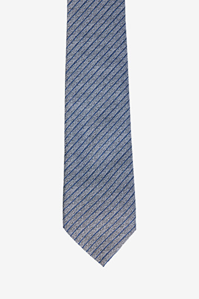 ALTINYILDIZ CLASSICS Men's Grey-Navy Blue Patterned Tie