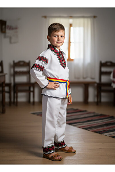 ihaoo Traditional Romanian Blue Costume for Boys