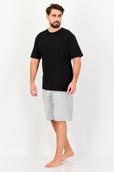 London Fog ملابس نوم رجالية مكونة من قطعتين، تي شيرت بأكمام قصيرة وشورت، متعد...