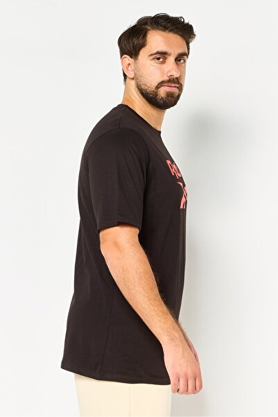 Reebok Men Sportswear Fit Short Sleeve Outdoor T-Shirt, Black