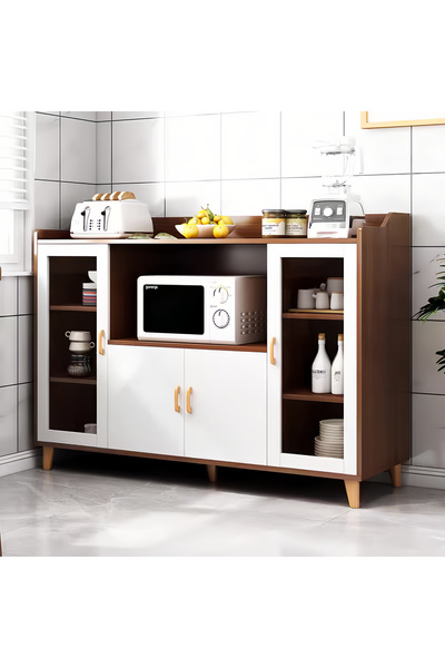 sharpdo Large Capacity Kitchen Cabinet, Independent Multi-Functional Sideboar...