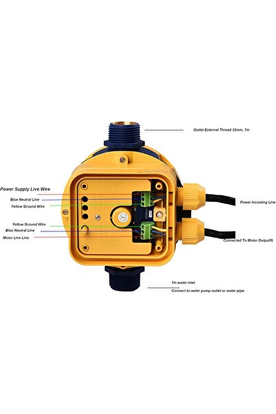 Alim Pressure kit for water pump, Vertical 1.5-3.0 bar 220-240V, includes check valve & wire