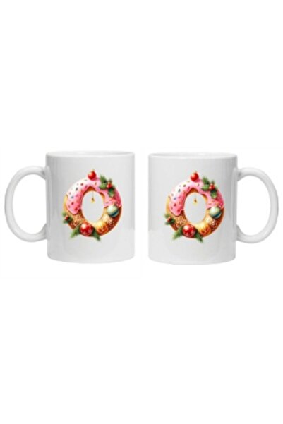 CRD PRINT Personalized winter print mug 'Letter O' - White