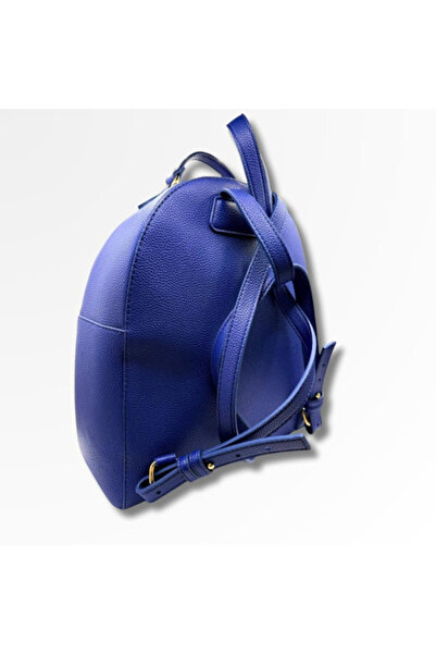 Trussardi Blue Leather Backpack - Leather Royal Blue