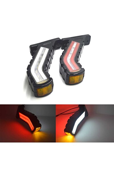 lumixauto Set Coarne LED Semnalizare Dinamică Alb/Roșu, 12–24V – Iluminare Contur Camioane, Remorci, Rulote