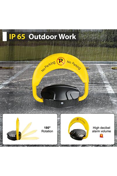 Yagud Intelligent Remote Control Parking Lock with Collision Alarm, Prevent Others from Occupying