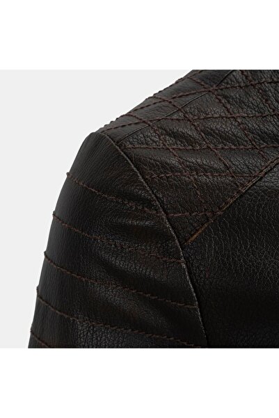 Desa Men's Black Vintage Leather Biker Jacket