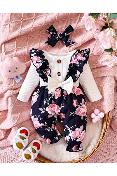 Ley BEBE Çiçek Desenli Fırfırlı Takım