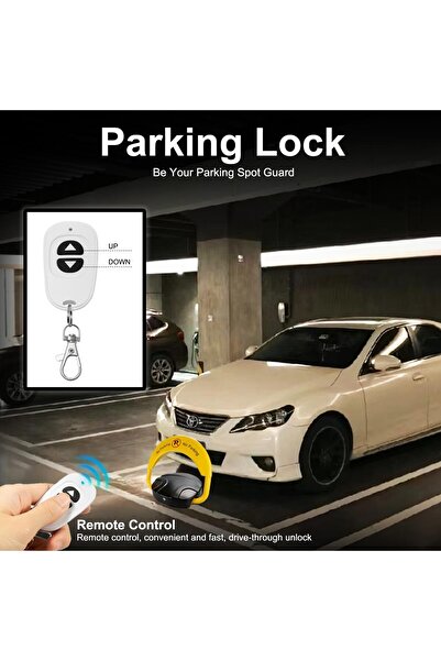 Yagud Intelligent Remote Control Parking Lock with Collision Alarm, Prevent Others from Occupying