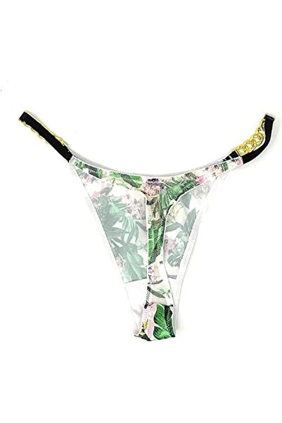 Margoun V String Thong Panties Bikini Rhinestone Belt Women Silk Panties MS-1253