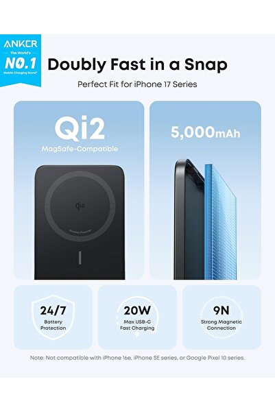 Anker Nano Power Bank (5K, MagGo, Slim)