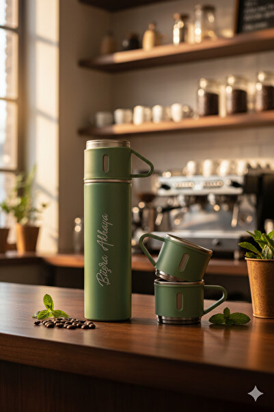 GiralStore 500ml 3-Cup Thermos Set Premium A+ Quality Stainless Steel Coffee Thermos with Gift Bag