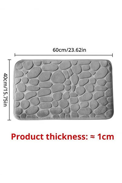 Generic 2Pcs Bathroom Rug Quick Dry Mat Bath Mat 40*60cm Cobblestone Floor Rug Water Absorbent Mat