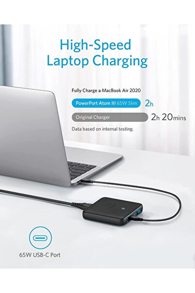 Generic Anker 543 (65W II) 4-Port GaN USB-C/A Fast Wall Charger (45W Max Dual USB-C)