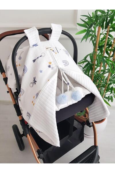 ib ilkimbebe Puset Örtüsü Minderli Bulutlu Büyük Ponponlu, Yenidoğan Bebek Ür...