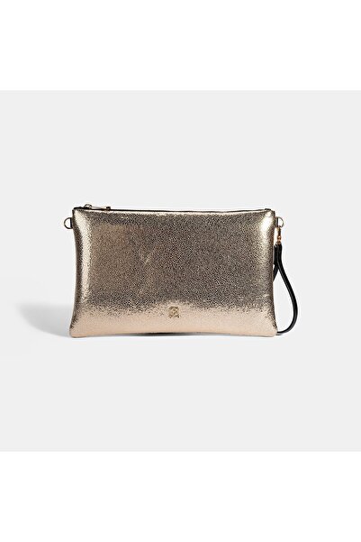 Desa Women's Gold Shoulder Strap Portfolio Bag