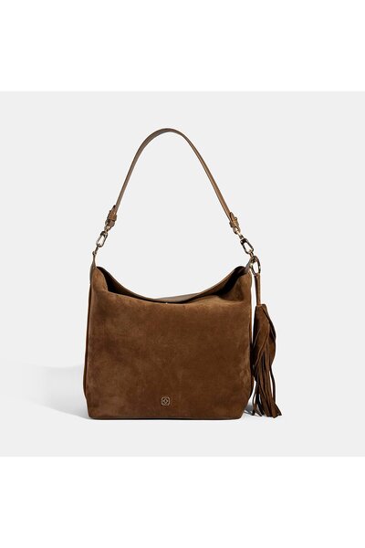 Desa Women's Mink Tassel Accessory Shoulder Bag