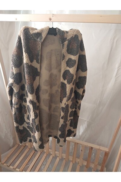 aryam butik Women's long sleeve hooded front zip pocket quzu welsoft cardigan jacket