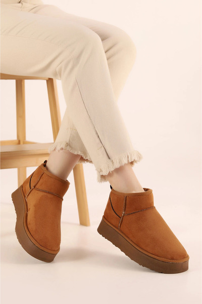 Furkan Ayakkabı Thick sole boot with fur inside