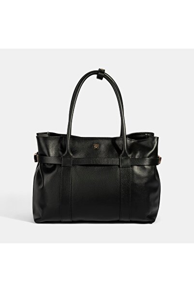 Desa Women's Black Wallet Leather Shoulder Bag with Accessories