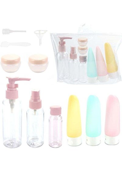 Saharaz 11 زجاجة سفر لمستحضرات التجميل، حاويات بلاستيكية قابلة لإعادة التعبئة بحجم مناسب للسفر للشامبو السائل