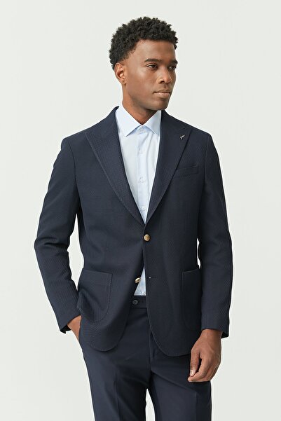 PAULMARK Чоловічий піджак з коміром-ластовицею