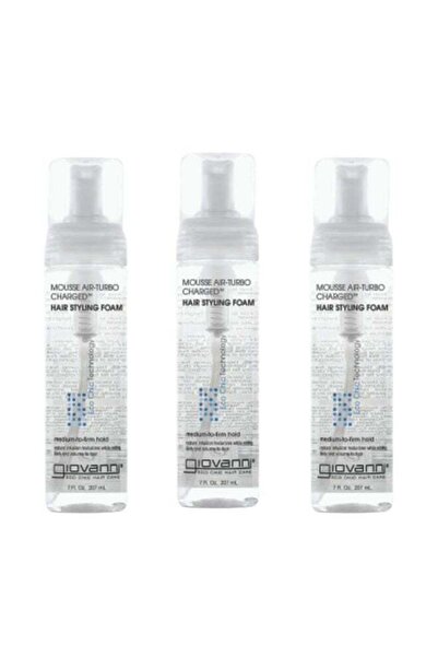 Giovanni Air Turbo Charged Mousse Hair Styling Foam - 207x3 ml (Transparent)