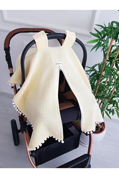 ib ilkimbebe غطاء عربة الأطفال بسحاب، طبقة واحدة، لون أصفر، منتجات الأطفال حد...