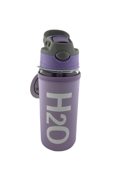 Tohana H2O Glass Flask with Straw and Cover 500 ml