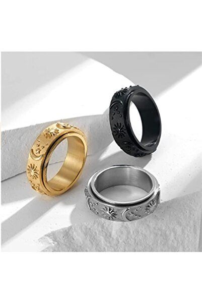 erorex Bukela Stainless Steel Spinner Ring, Anxiety Rings for Relieving Stress, Sun Moon Stars Promise...
