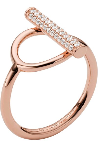 erorex Emporio Armani ' EG3519221 Women's Cocktail Ring Rose Gold Sterling Silver