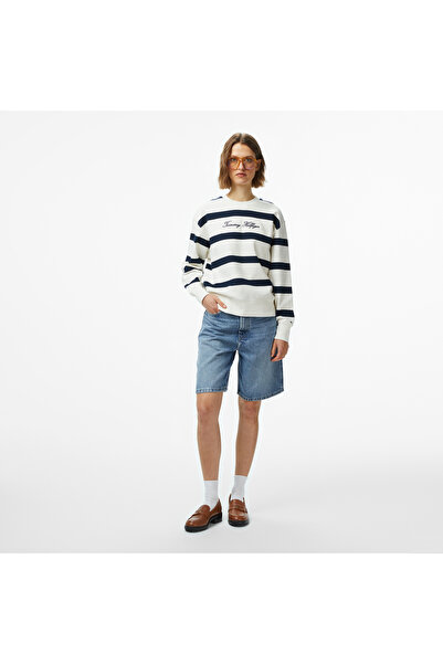 Tommy Hilfiger Denim Lana Bermuda Kadın Mavi 5 Cepli Şort