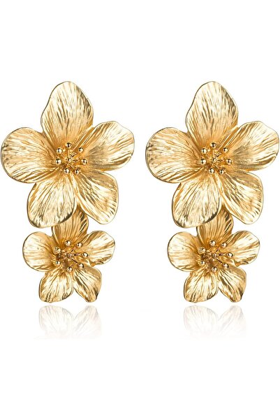 Genenic Gold Flower Earrings