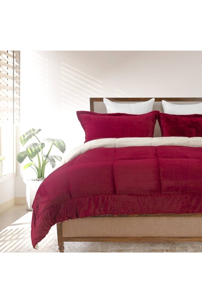 Orange Bed & Bath SOSOFT | 3-Piece Double Winter Faux Fur Duvet Set