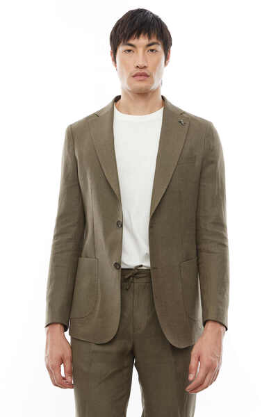 PAULMARK سترة بياقة أحادية للرجال