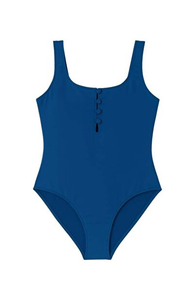 BONY SOCKS Γυναικείο μαγιό Lemon Party Corseted εφέ σύσφιξης Navy Blue