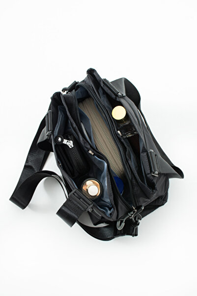 Sanmorris 5-Eye Patterned Parachute Fabric Adjustable Crossbody Strap Hand and Shoulder Bag