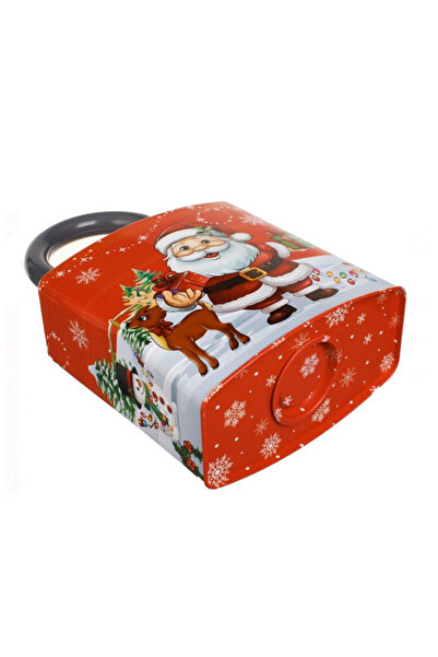 Lumi LUXURY Metal Piggy Bank in the Shape of a Lock with a Christmas Pattern 16x8x25cm