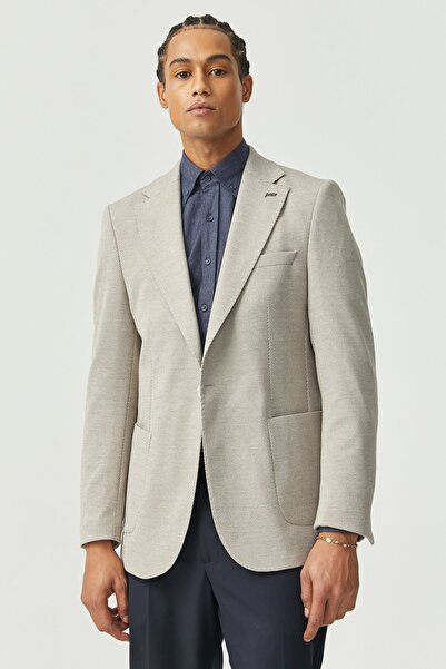 PAULMARK Ανδρικό μονόχρωμο μπουφάν με μονό κουμπί με σχέδιο