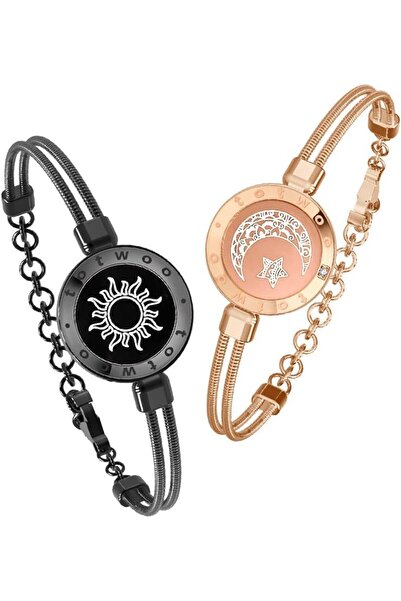 erorex Smart Touch Bracelet for Lovers and Friends Long Distance Bluetooth Snake Chain Bracelet Black...