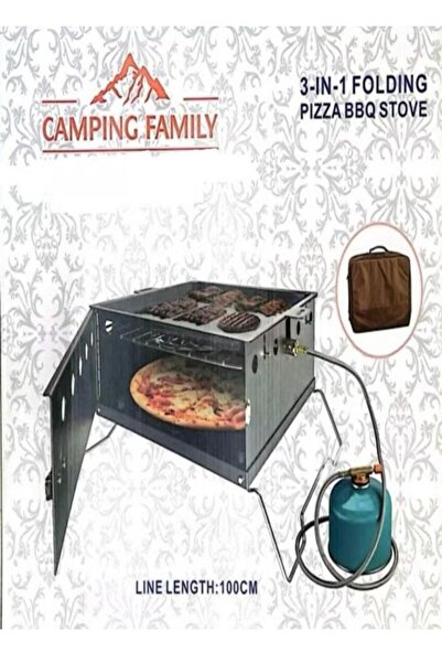CAMPING FAMILY Beige Multifunctional Gas Grill and Oven (CM-36427)
