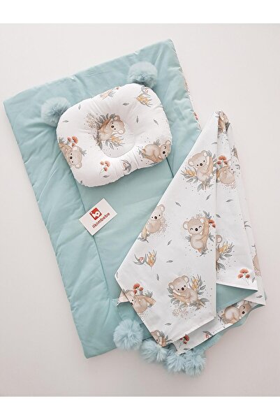 ilkimbebe Koala Large Pompom 3-Piece Bottom Opening Set