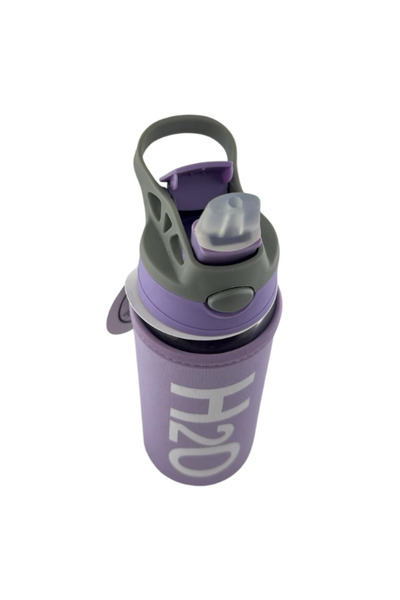 Tohana H2O Glass Flask with Straw and Cover 500 ml