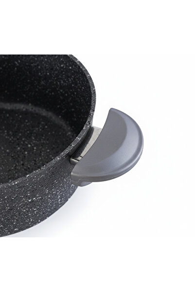 OMS 9 Pcs Granitec Nonstick Cookware Complete Set With Lid Grey Colour Made in Turkiye | 3102