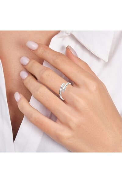 erorex ALMEKAQUZ Adjustable Hug Ring for Women and Girls - Silver