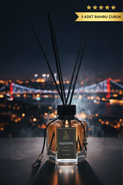 SECRET OF LOVE Yeditepe Premium Çubuklu Oda Kokusu 120 ml – Uzun Kalıcı, Misk & Sedir Notaları - Boğaz Gecesi