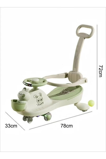 Generic Children's Twist Car Toy with Lights and Music, Quiet Wheels, Anti-Tip Design, Suitable for Ages 2-6