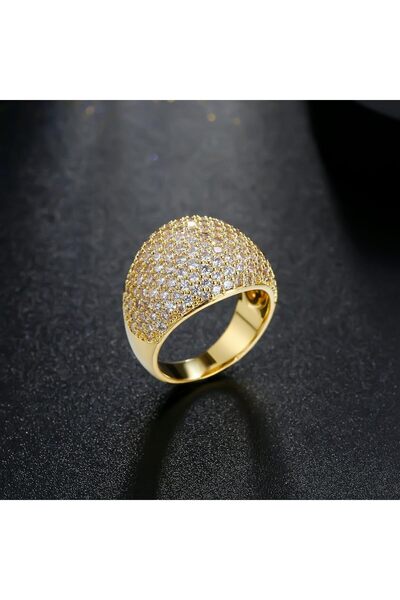 erorex Diamond Accent Dome Ring - Sliver Fashion Rings for Women Big Hollow Women Wedding Band Cubic...